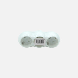Eco Adaptador 3tomas Retractil Mod7 2p+e 16a 230v Blanco Protecc. Infantil 5x14x8cm