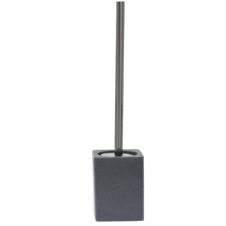 Escobillero Baño Acrílicico Gris 9x9x40cm