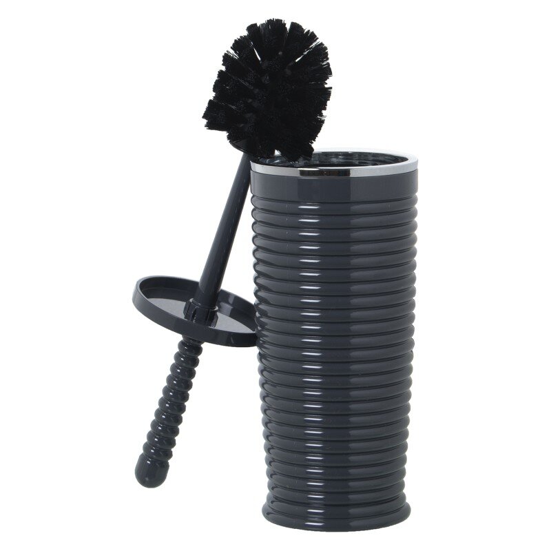 Escobillero Baño Acrilico Gris Ø10x34cm, Soporte:ø10x22cm - Image 2