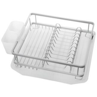 Escurreplatos Aluminio C/portacubiertos Y Bandeja 39x36x13cm