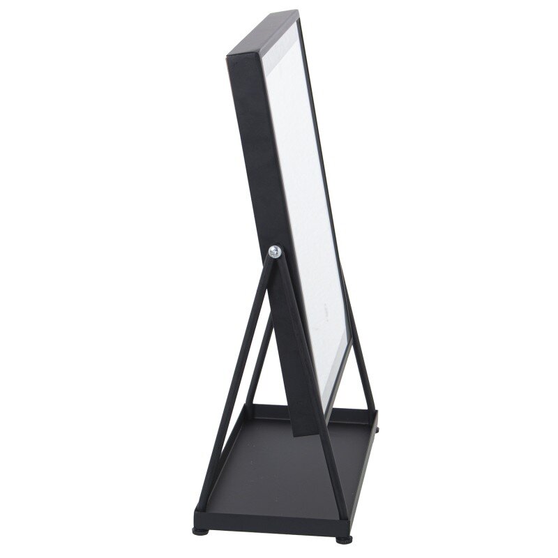 Espejo Baño Metal Sobremesa C/luces Led Variable-metal Negro 29x38cm Espejo:25x29 - Image 3