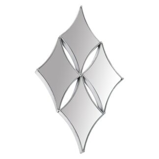 Espejo Metal Plateado 54x6x89cm, Cada Esp:24x41cm