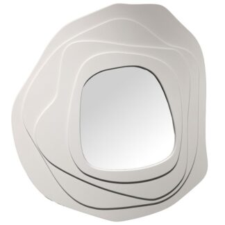 Espejo Pared Madera Dm Blanco 90x4x97cm Int:42x46cm