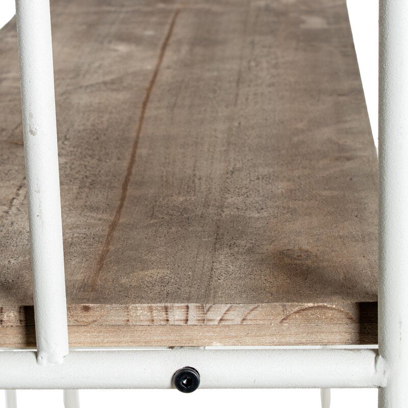 Estantería 4 Baldas Madera Metal Blanco 100x30x170cm - Image 6