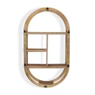 ESTANTERIA OVALADA RATTAN