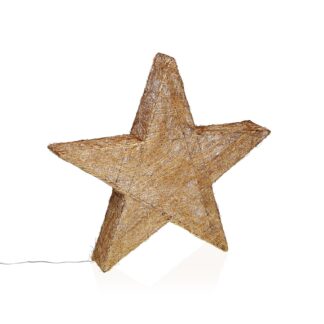 ESTRELLA DORADA EN 3D LUMINOSA 30CM