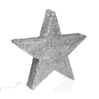ESTRELLA PLATEADA EN 3D LUMINOSA 50CM