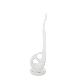 Figura Pierna Mujer 57cm Ceramica Blanco Arena/oro 14,5x15x57cm