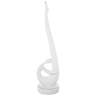 Figura Pierna Mujer 78cm Ceramica Blanco Arena/oro 19x18x78cm