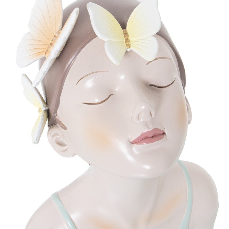 Figura Resina 27cm Torso Chica C/mariposas Camiseta Verde 14x12x27cm - Image 4