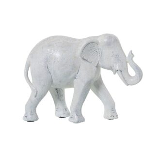 Figura Resina Elefante Blancoenvejecido 23x9x17cm
