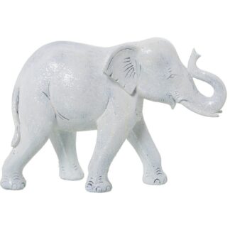 Figura Resina Elefante Blancoenvejecido 29x11x20cm