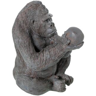 Figura Resina Gorila C/calavera 39x33x44cm