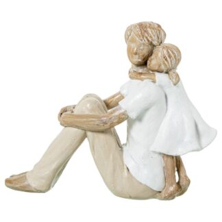 Figura Resina Hombre C/hija 13x4x11cm