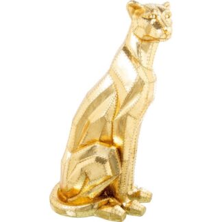 Figura Resina Leopardo Dorado 47x36x81cm