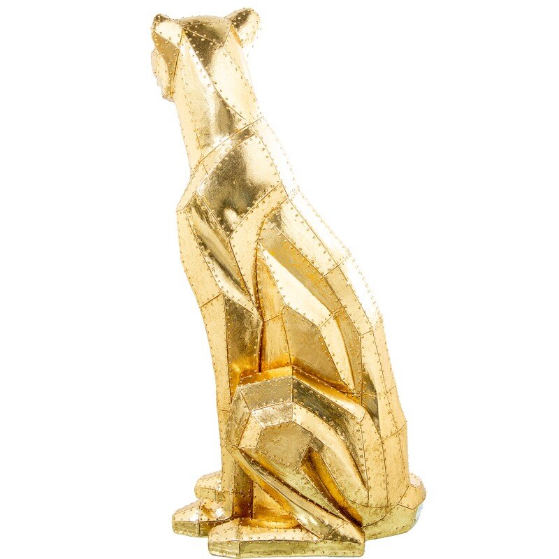 Figura Resina Leopardo Dorado 47x36x81cm - Image 7