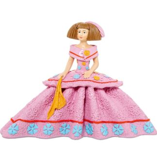 Figura Resina Menina Rosa 25x12x18cm