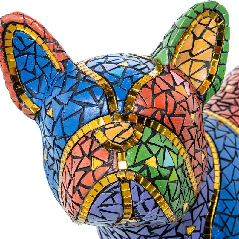 Figura Resina Perro Mosaico Colores 34x15x27cm - Image 3