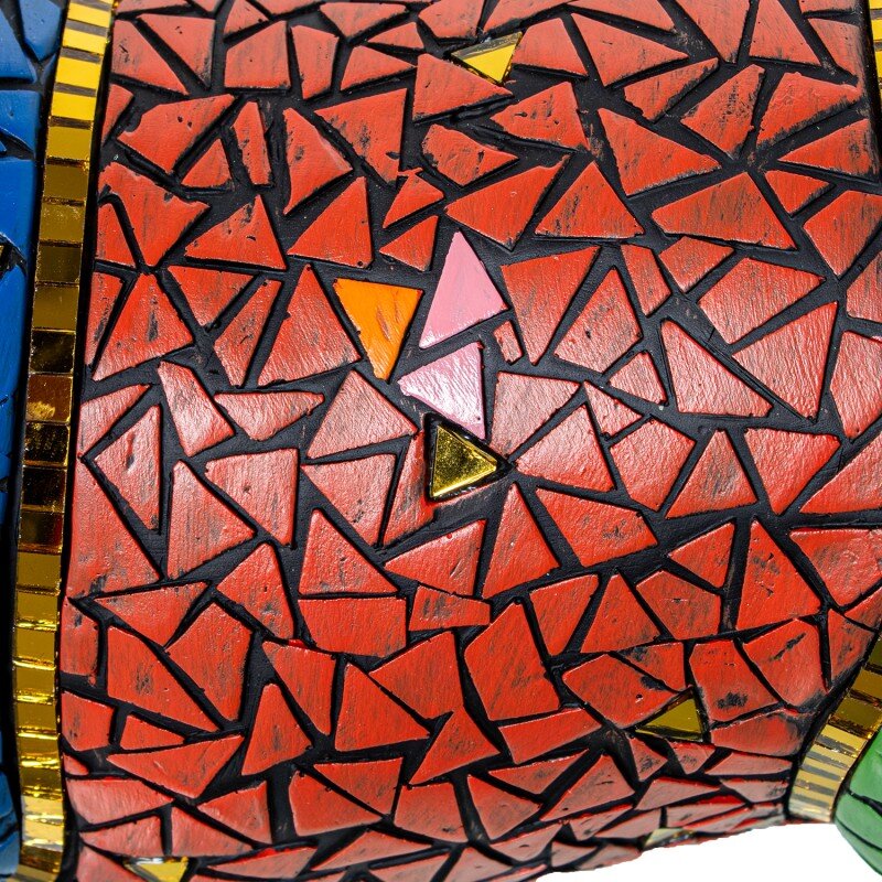Figura Resina Perro Mosaico Colores 34x15x27cm - Image 4