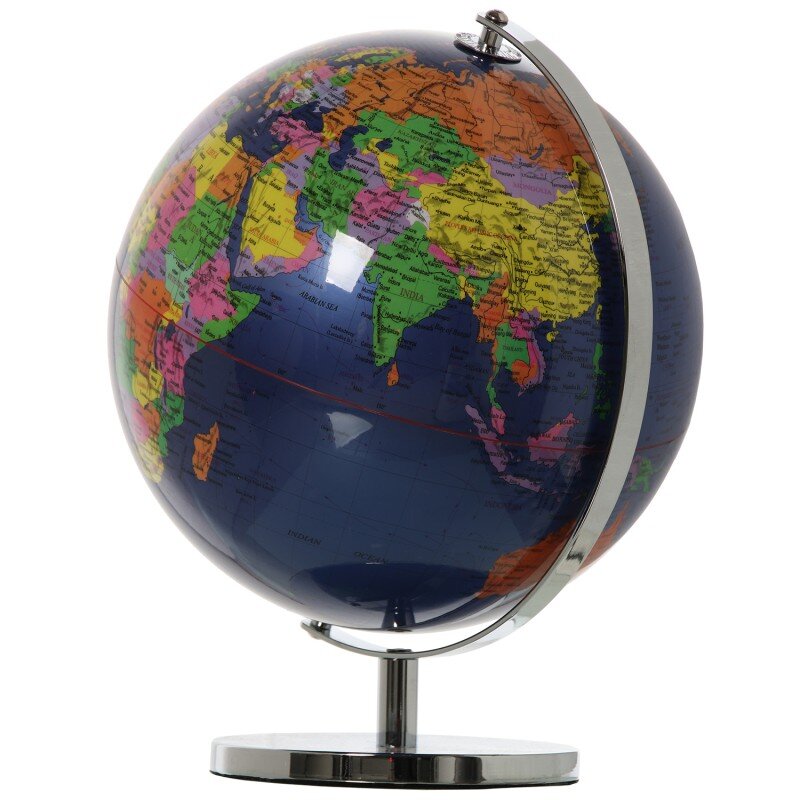 Globo Terráqueo Ø25cm Azul Oscuro Metal/acrílico Ø25x34cm - Image 2