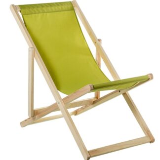 Hamaca Madera Plegable Tela Verde 4 Posiciones 57,5x92/102,5x88,5/72cm
