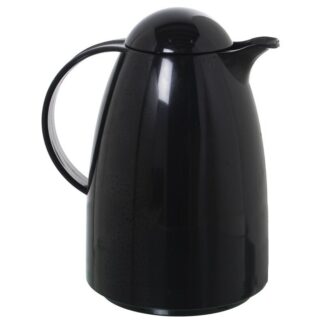 Jarra Termo Negro Polipropileno Vidrio 1l, Libre De Bpa 19x16x24cm