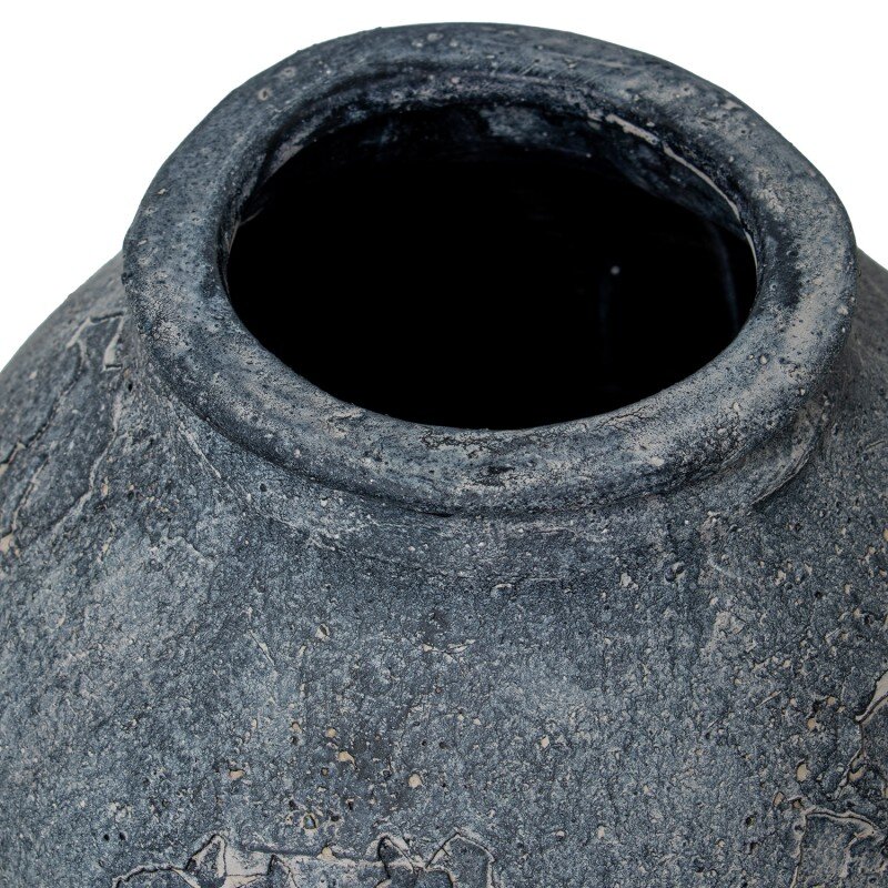 Jarrón Cerámica 19cm Gris Rústico Ø19x19cm - Image 2