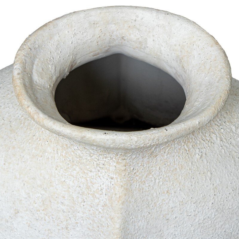 Jarrón Ceramica 20cm Blanco Rústico 28x23x20cm - Image 2
