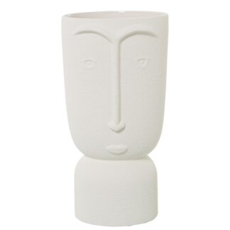 Jarrón Cerámica 29cm Rostro Crudo Mate Ø15x29cm Base:ø12cm