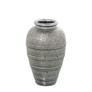 Jarrón Cerámica 30cm Plateado Ø20x30cm