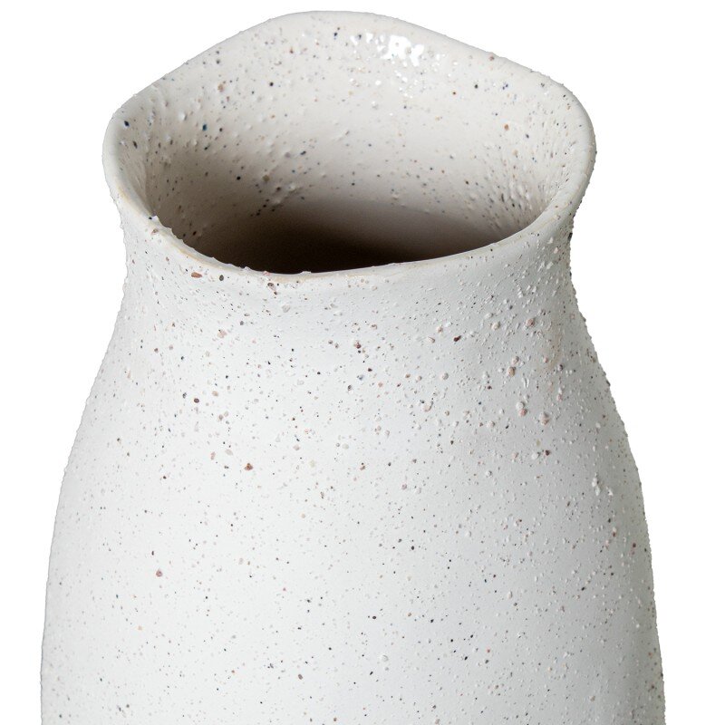 Jarrón Cerámica 40cm Blanco/crema Arena Ø16x40cm - Image 2