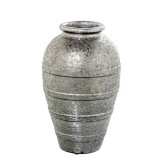 Jarrón Cerámica 40cm Plateado Ø26x40cm