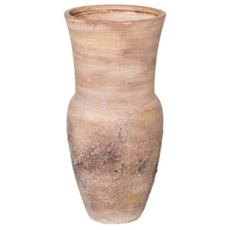 Jarrón Cerámica 41cm Marrón Rústico Ø20x41cm
