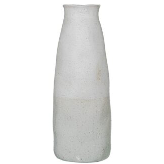 Jarrón Cerámica 50cm Blanco/crema Arena Ø19x50cm