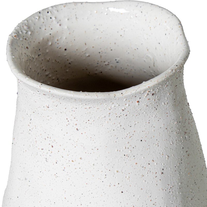 Jarrón Cerámica 50cm Blanco/crema Arena Ø19x50cm - Image 2