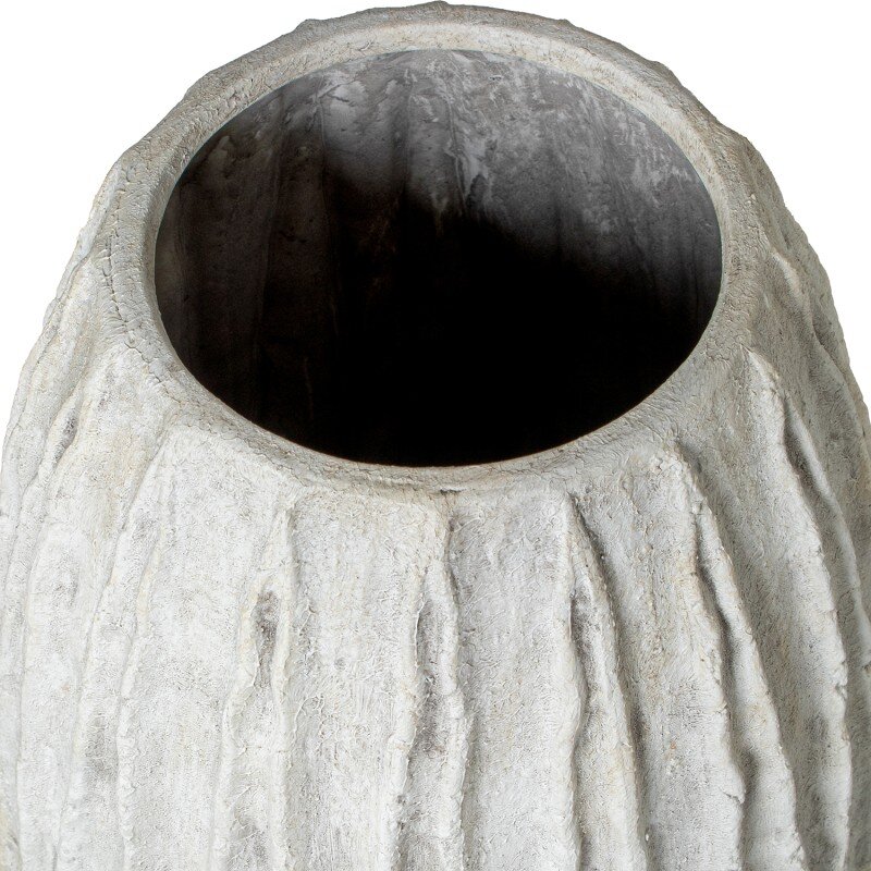 Jarrón Cerámica 50cm Gris Claro Rústico Ø28x50cm - Image 2