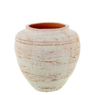 Jarrón Cerámica Blanca Ø29x29cm