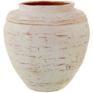 Jarrón Cerámica Blanca Ø37x37cm