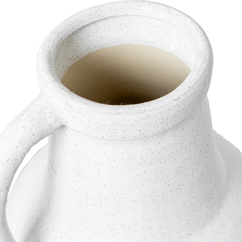 Jarrón Cerámica C/asa 40cm Blanco/tierra 25x23x40cm - Image 2