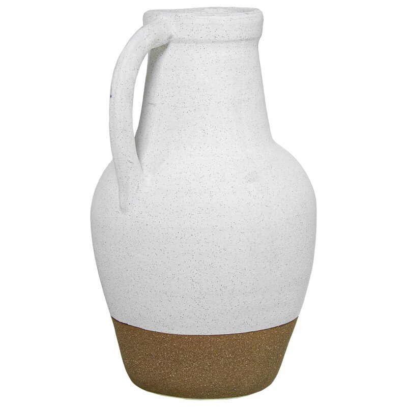 Jarrón Cerámica C/asa 40cm Blanco/tierra 25x23x40cm - Image 6