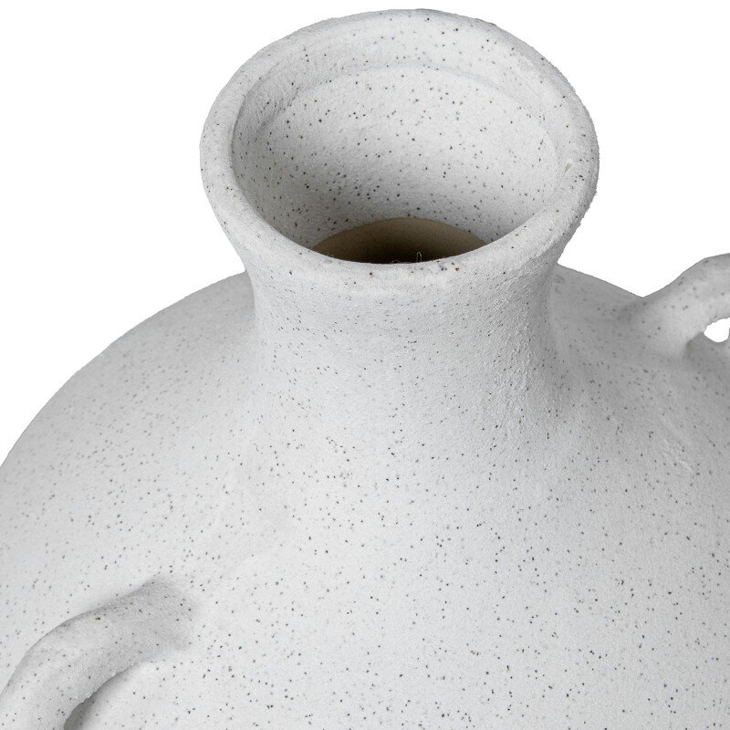 Jarrón Cerámica C/asas 28cm Blanco/tierra Ø23x28cm - Image 2