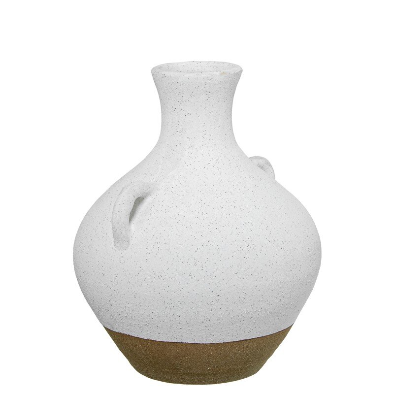 Jarrón Cerámica C/asas 28cm Blanco/tierra Ø23x28cm - Image 6