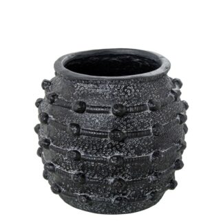 Jarrón Cerámica Negro Ø29x29cm