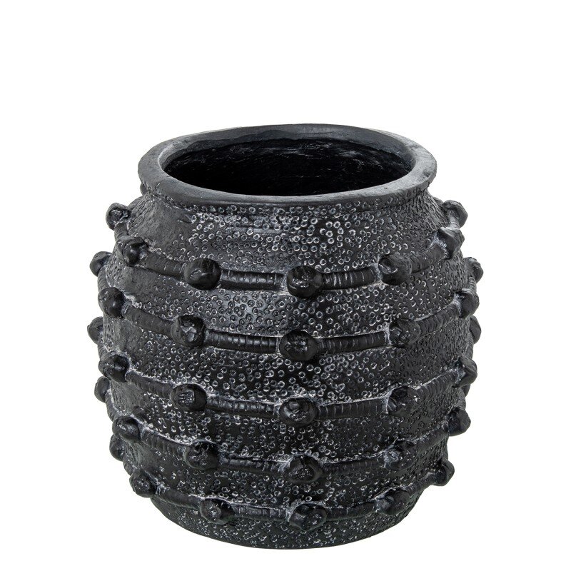 Jarrón Cerámica Negro Ø29x29cm