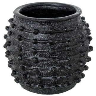 Jarrón Cerámica Negro Ø37x37cm