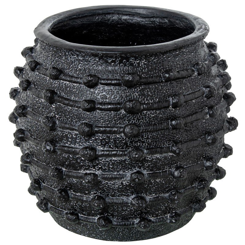 Jarrón Cerámica Negro Ø37x37cm