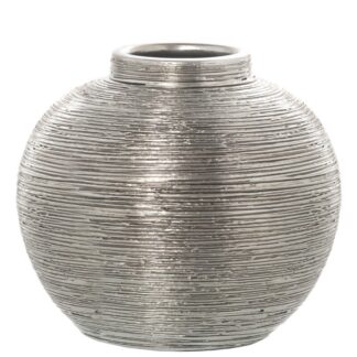 Jarrón Cerámica Plata Ø30cm Ø30x28cm