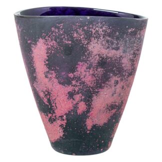 Jarrón Cristal 24cm Gris/rosa Opaco 24x14x24cm