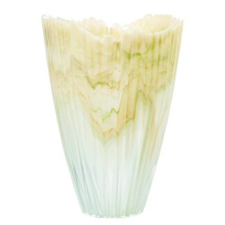 Jarrón Cristal 30cm Crema Ø21x30cm Base:ø9cm