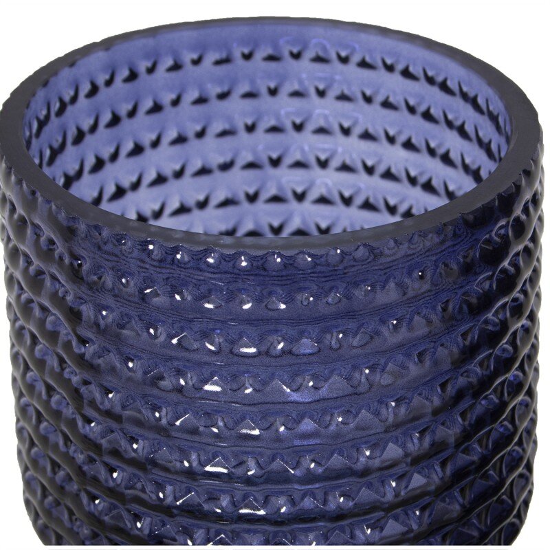 Jarrón Cristal Azul Ø10x25cm - Image 2
